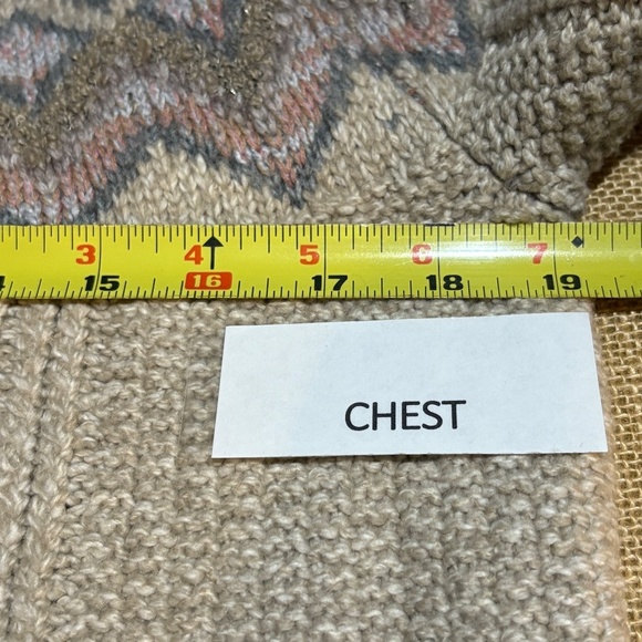 Chicos Women's Cable Knit Pullover Sweater Sz 1- M Cotton Blend Nordic Fair Isle - Picture 9 of 11